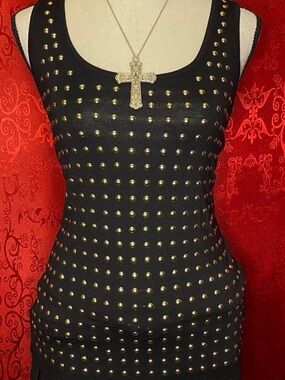 Forever 21 Black Tank Top with Studs